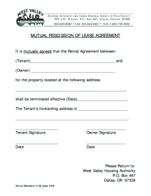 18 Printable Mutual Lease Termination Agreement Forms And Templates 