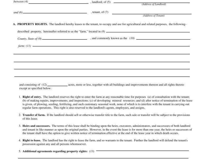8 Farm Lease Agreement Templates PDF Free Premium Templates Printable