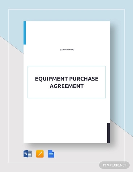 9 Equipment Purchase Agreement Templates PDF Word
