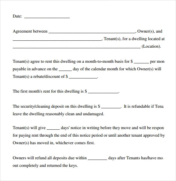 Basic Rental Agreement Form Printable Printable Forms Free Online