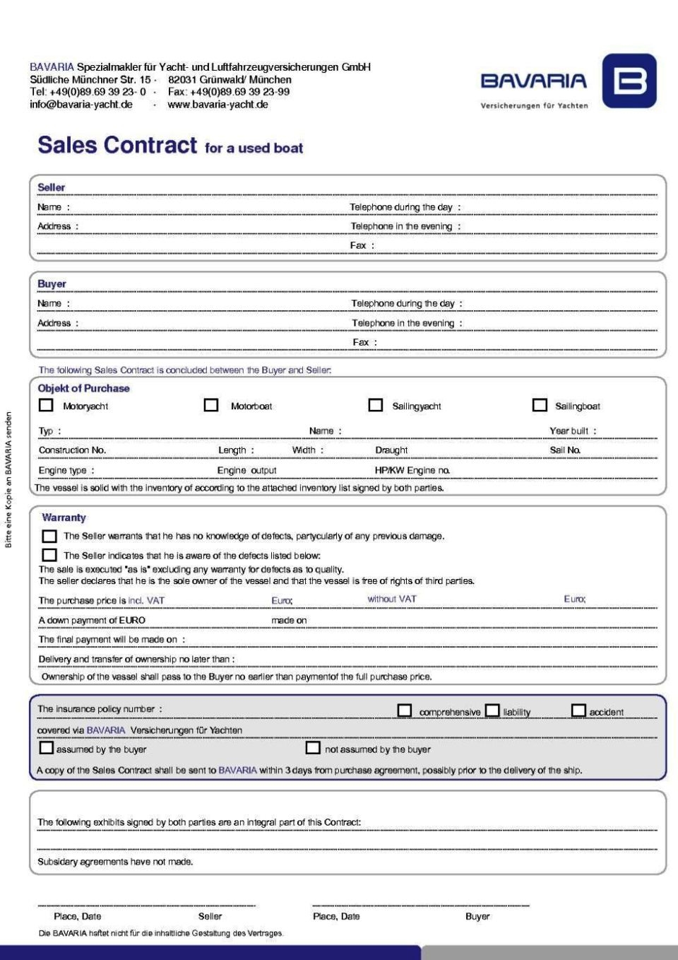 Boat Purchase Agreement Template SampleTemplatess SampleTemplatess