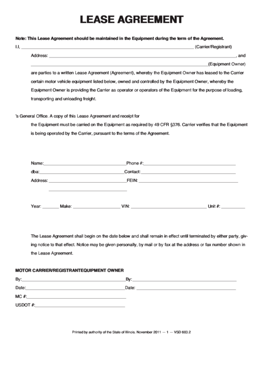 Copy Of Lease Agreement Free Fillable Fillable Form 2025