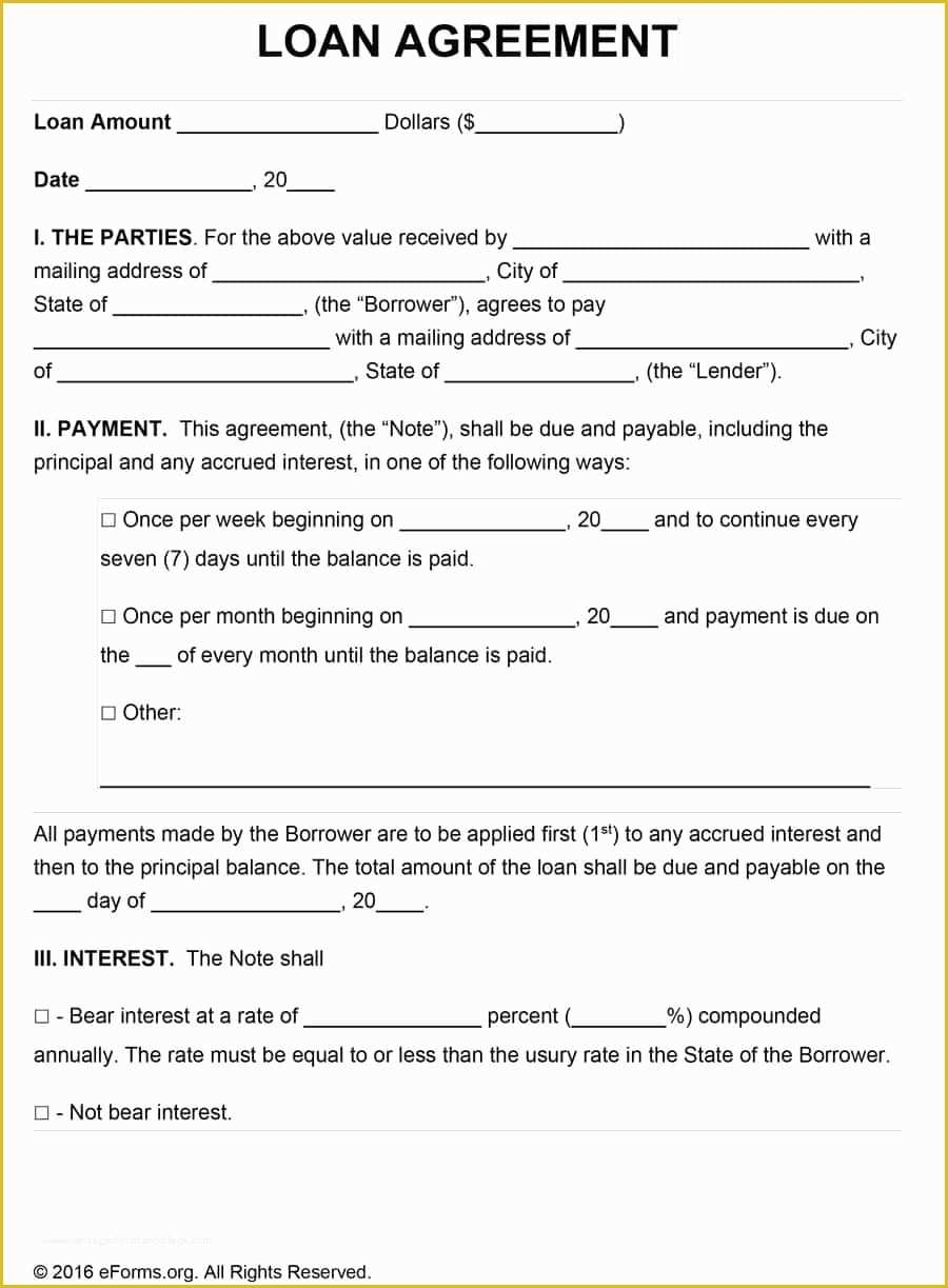 Family Loan Agreement Template Free Of 40 Free Loan Agreement Templates 