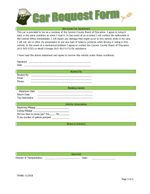 Fillable Online Borrowed Car Agreement Fax Email Print PdfFiller