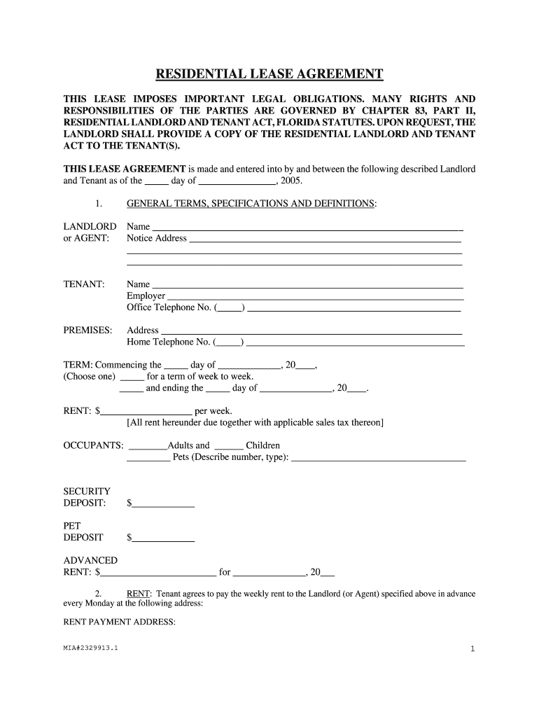 Florida Rental Agreement Printable TUTORE ORG Master Of Documents