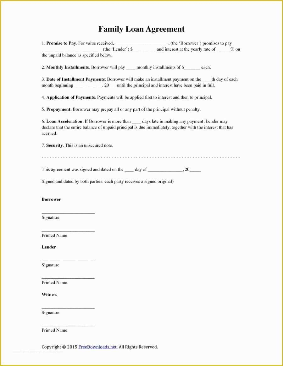 Free Car Loan Agreement Template Of 40 Free Loan Agreement Templates 