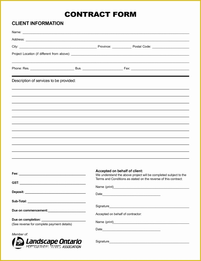 Free General Contractor Agreement Template Of Nice Sample Of Printable 
