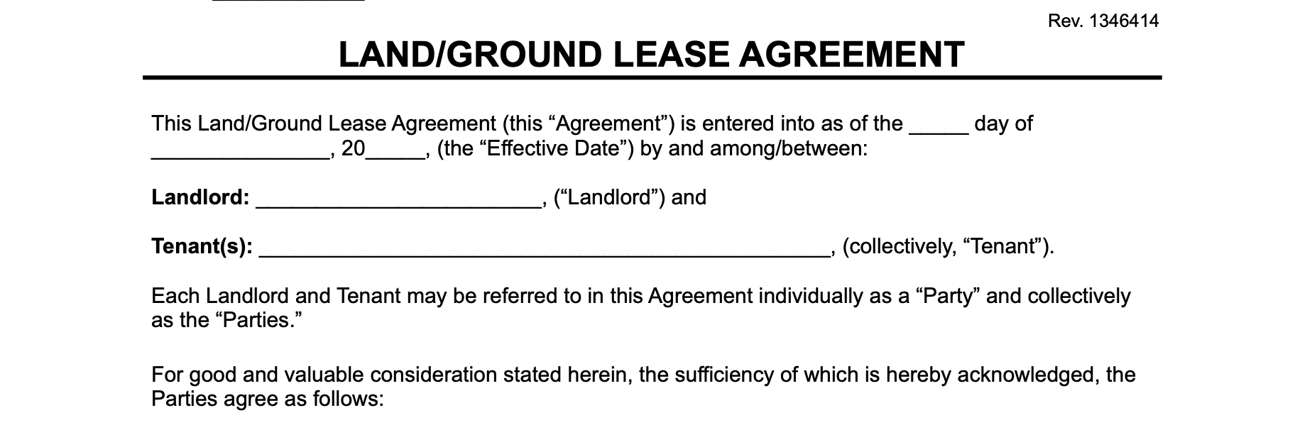 Free Land Lease Agreement Template PDF Word