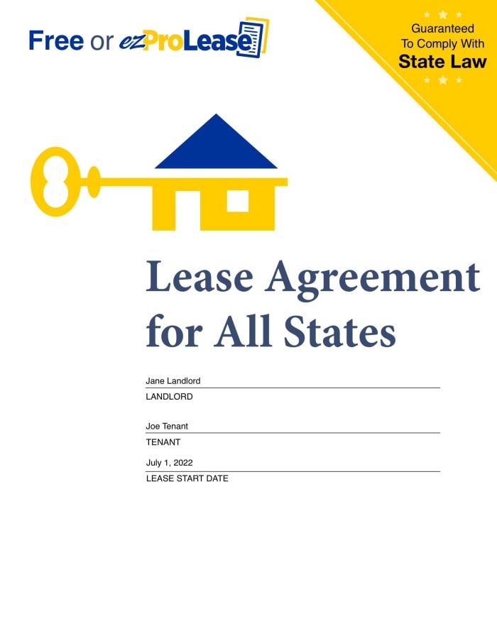 Free Lease And Rental Agreements EzLandlordForms Worksheets Library