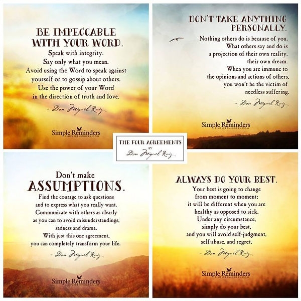 Free Printable 4 Agreements Pdf