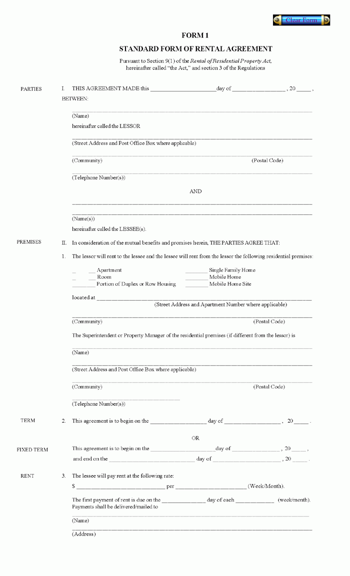 Free Printable Basic Rental Agreement In Spanish Free Templates Printable