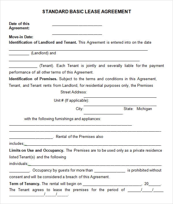 Free Printable Basic Rental Agreement Pdf Free Templates Printable