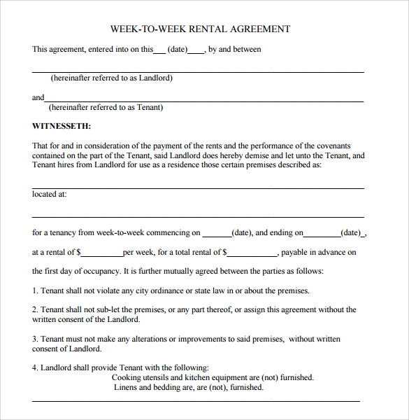FREE Printable Blank Rental Lease Agreement Printable Lease Agreement