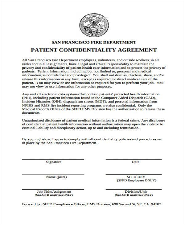 Free Printable Confidentiality Agreement Form Printable Forms Free Online