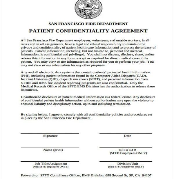 Free Printable Confidentiality Agreement Form Printable Forms Free Online