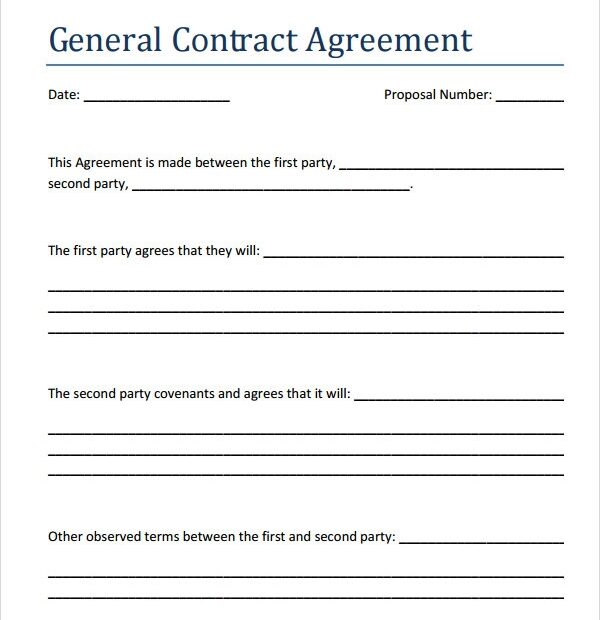Free Printable Contract Agreement Template Printable Templates