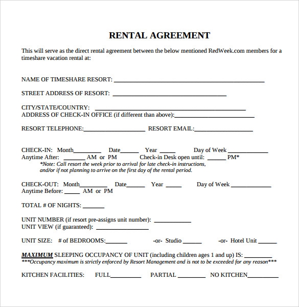 Free Printable House Rental Agreement