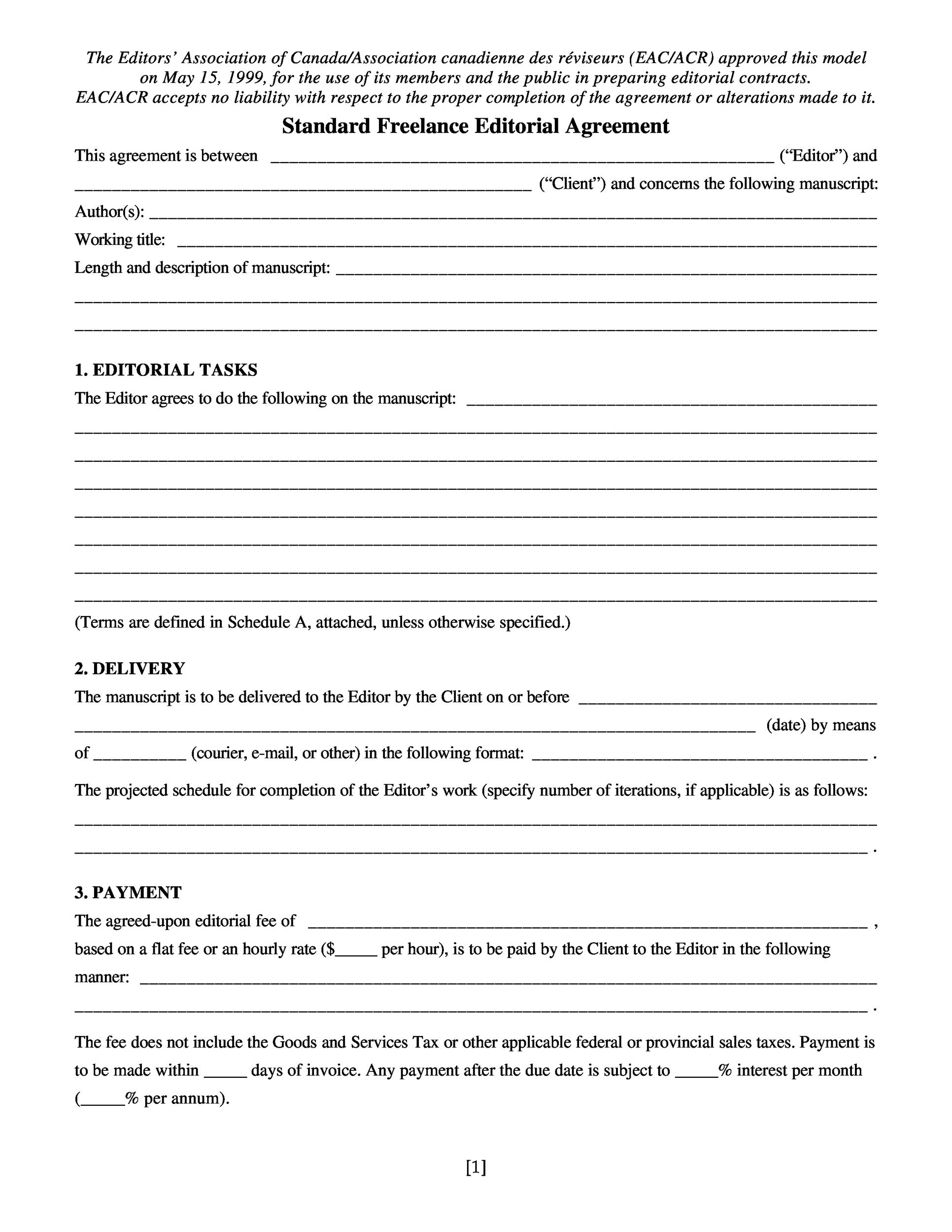 Free Printable Independent Contractor Agreement