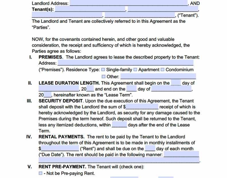 FREE Printable Lease Agreement New York Printable Lease Agreement
