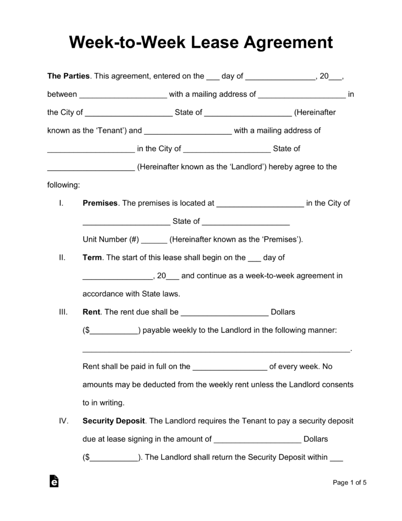 Free Printable Lease Agreement Ny Free Printable