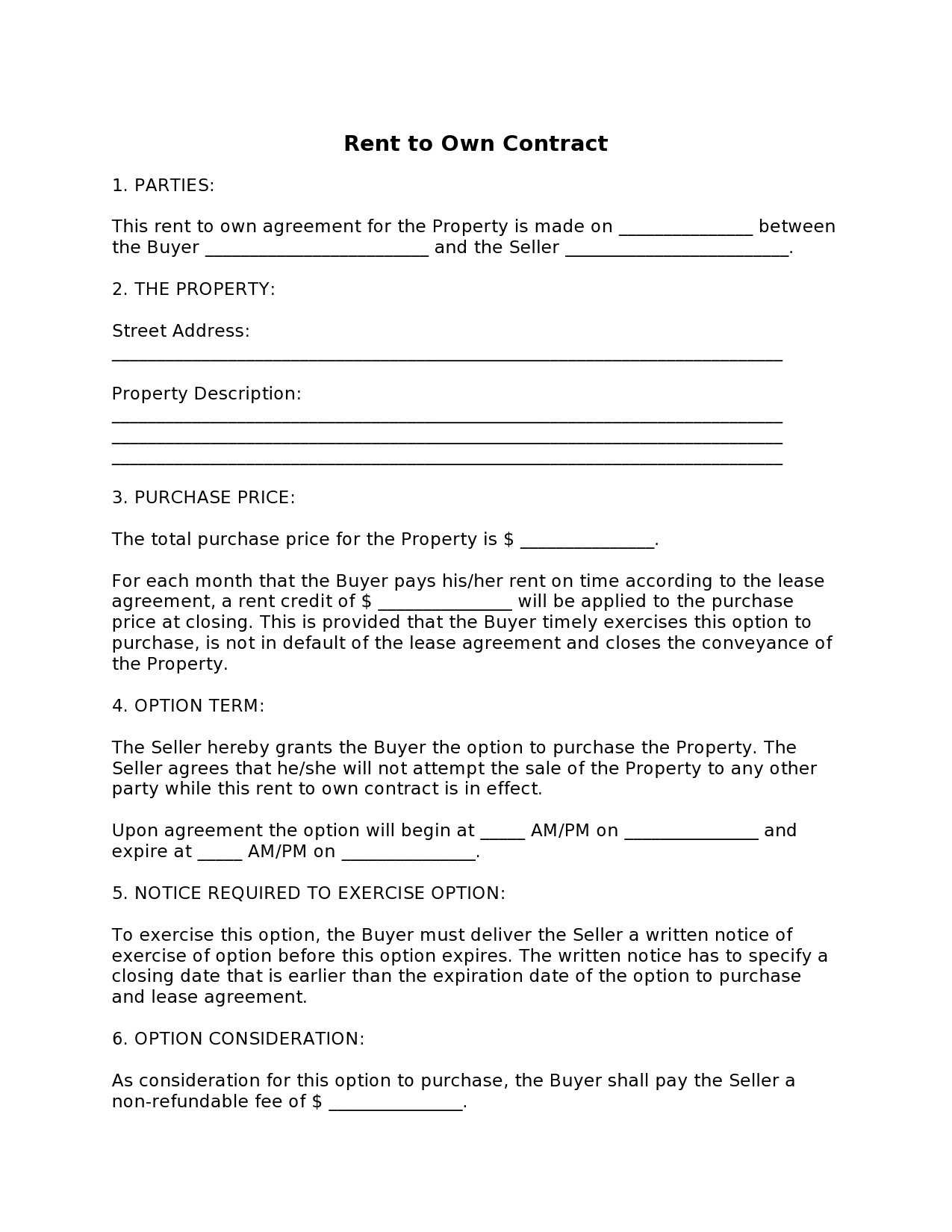 Free Printable Mobile Home Rental Agreement