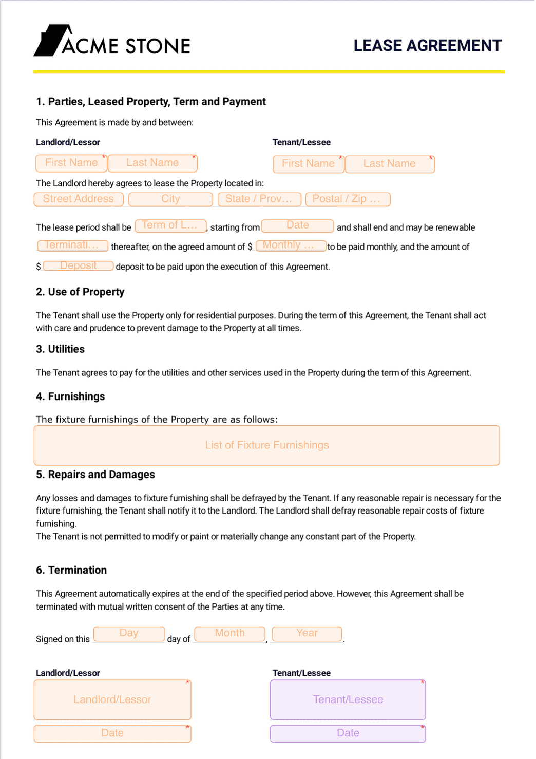 Free Printable One Page Rental Agreement Download Free Printable One 