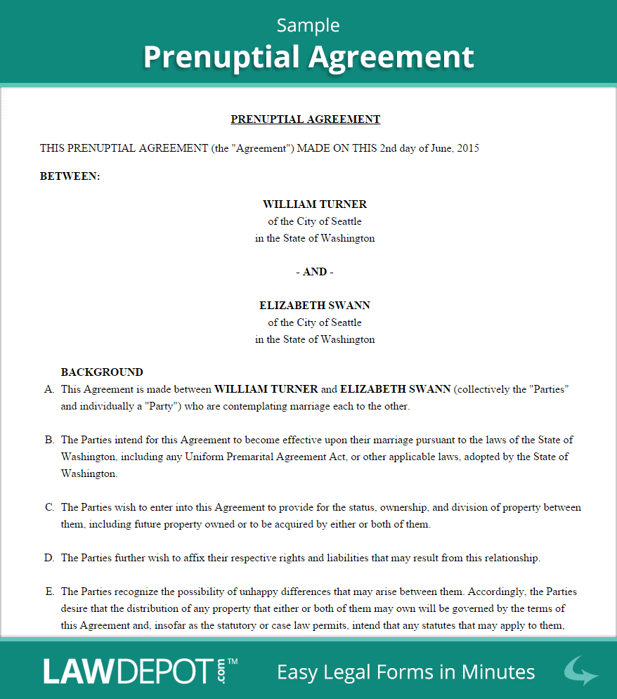 Free Printable Prenuptial Agreement Form Free Printable