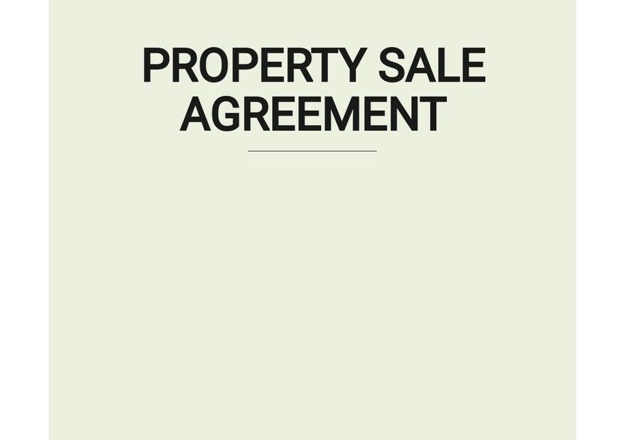 Free Printable Property Sale Agreement Template Google Docs Word