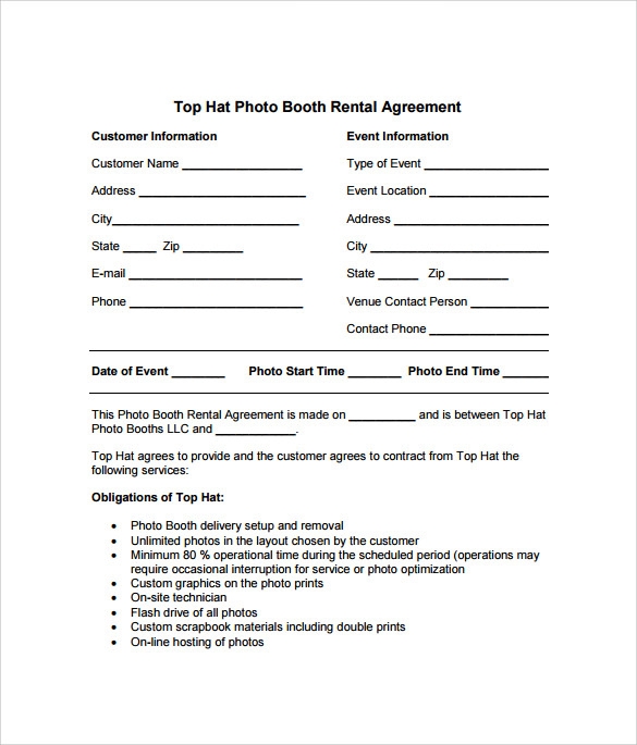 Free Printable Salon Booth Rental Agreement Printable Templates