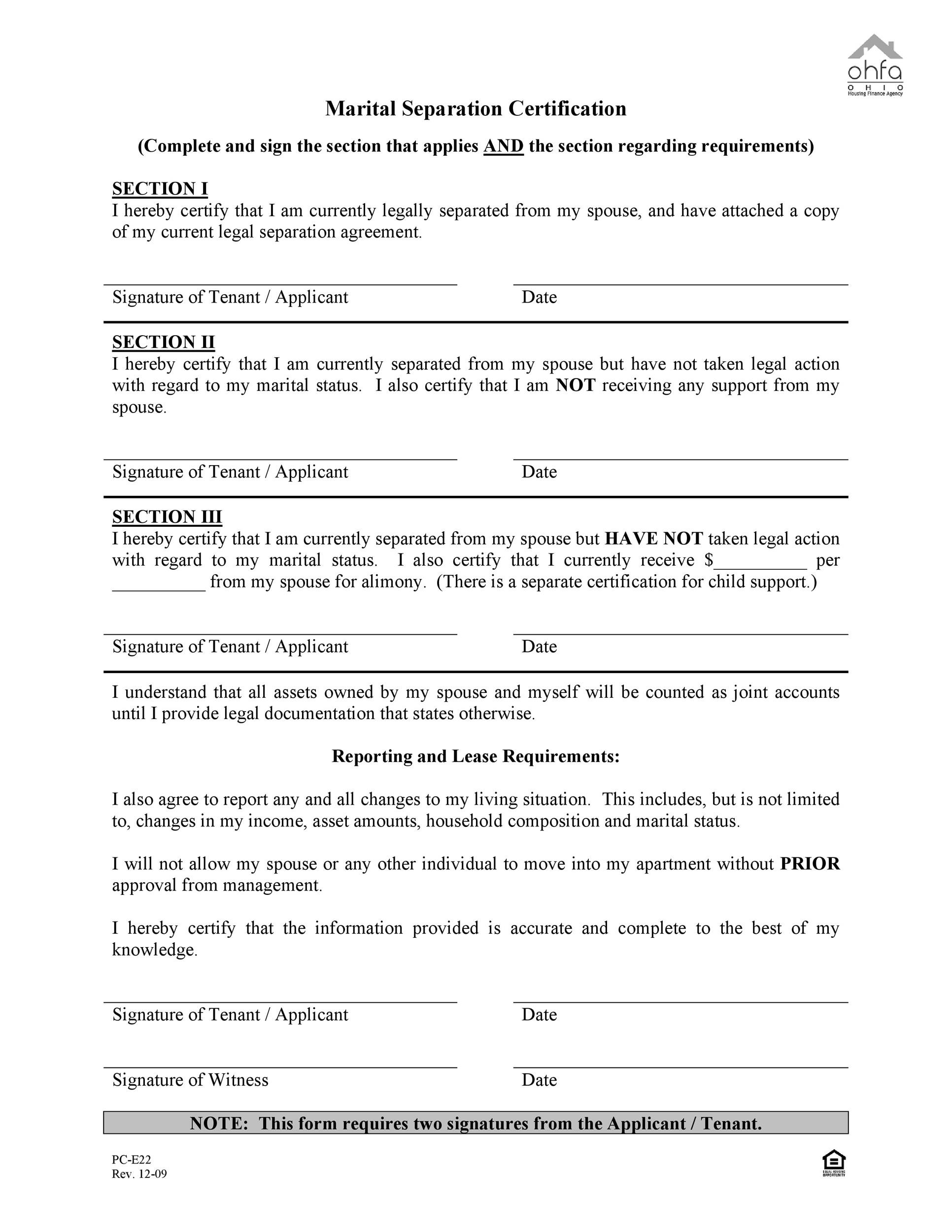 Free Printable Separation Agreement Template Printable Free Templates