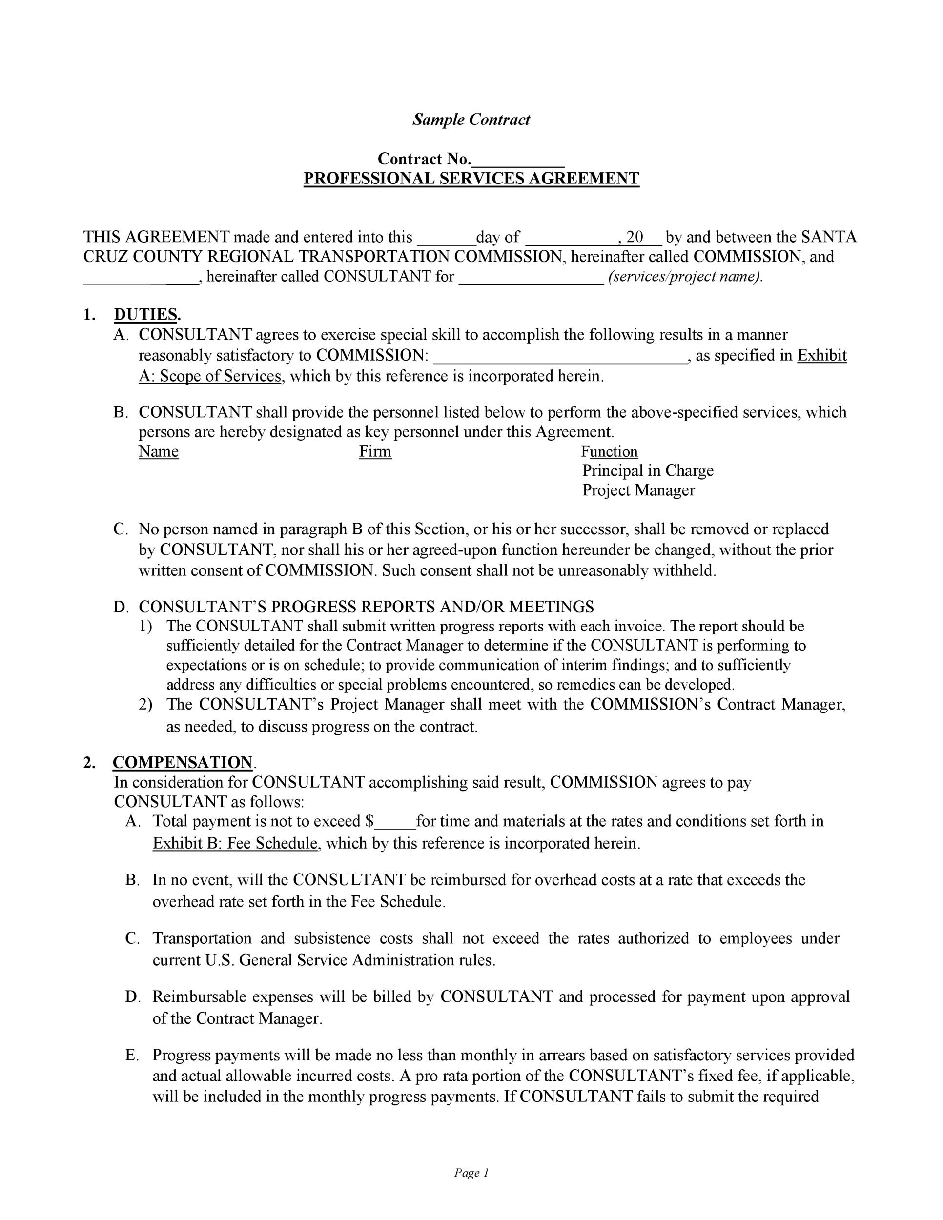 Free Printable Service Agreement