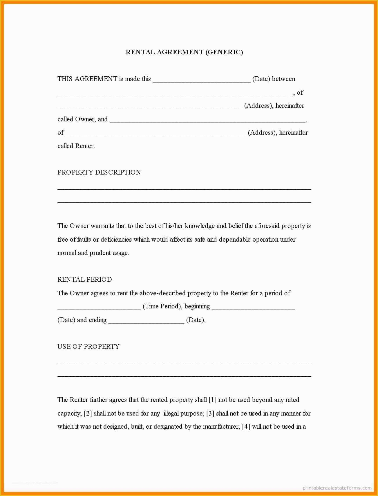 Free Printable Simple Lease Agreement