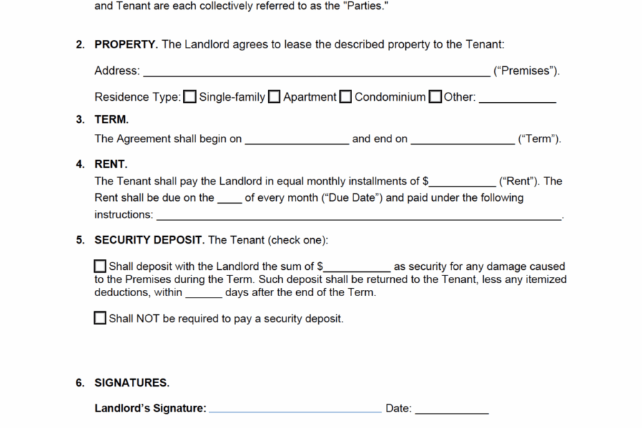 FREE Printable Simple Lease Agreement Printable Lease Agreement