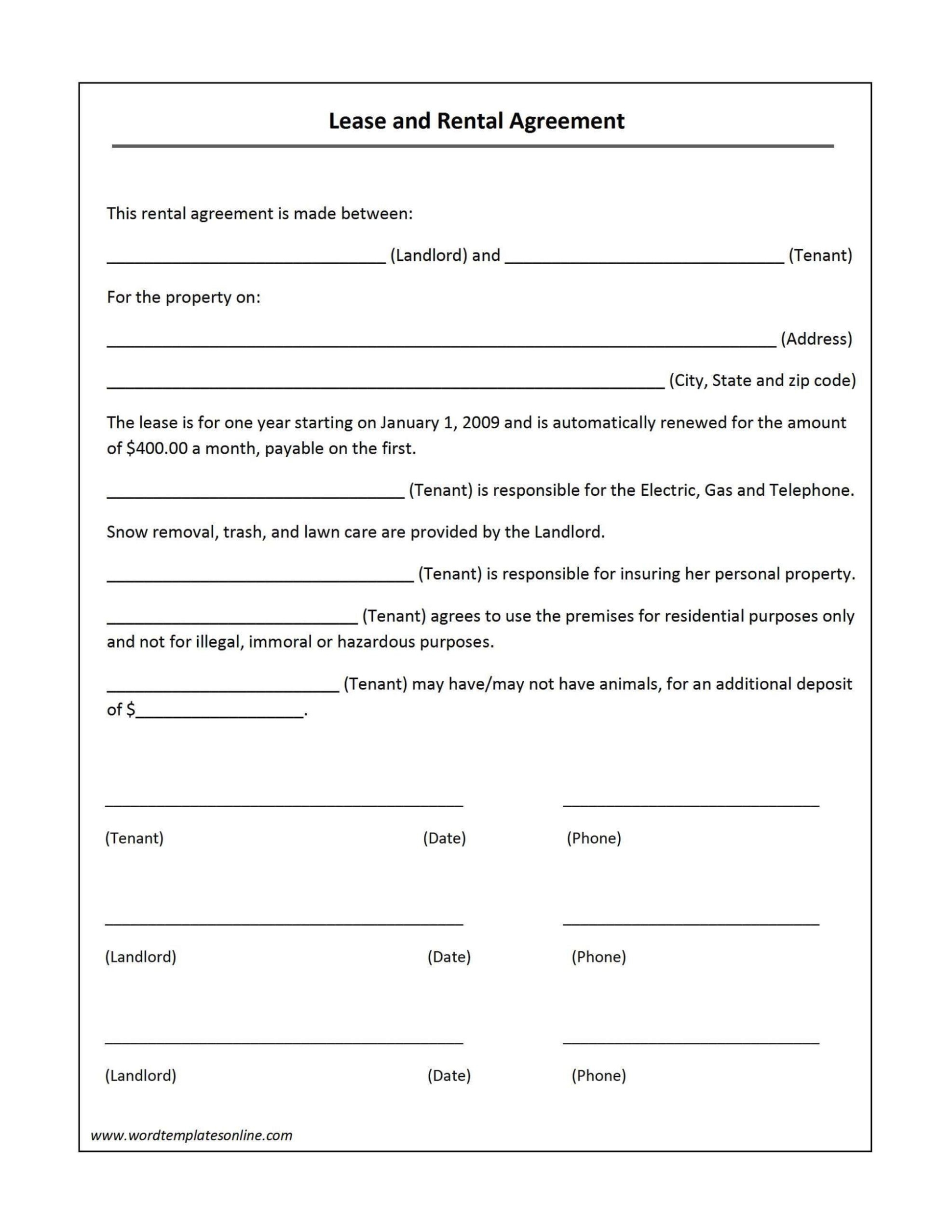 Free Printable Tenancy Agreement Form Printable Forms Free Online