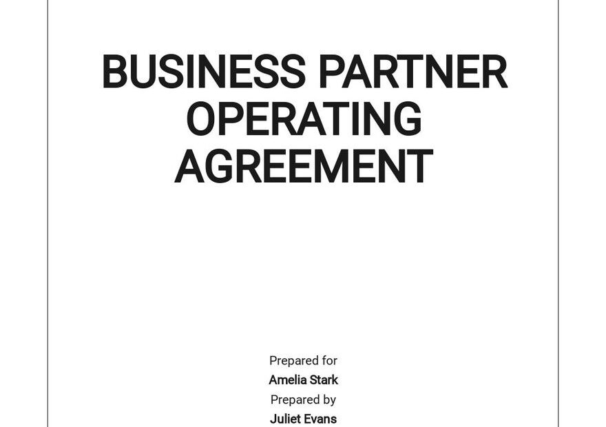 Free Silent Partner Agreement Template Template