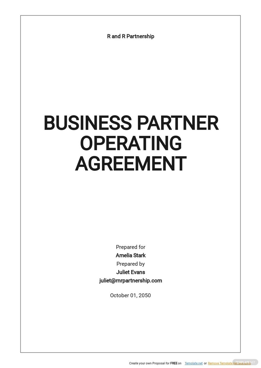 Free Silent Partner Agreement Template Template