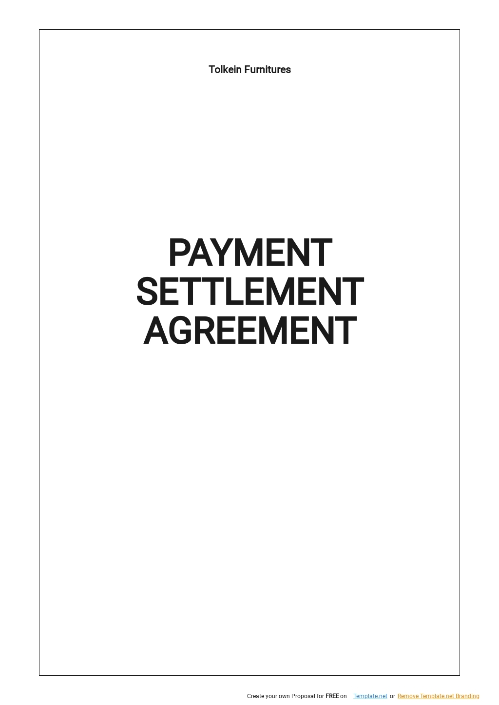 Free Simple Payment Agreement Template Google Docs Word Apple Pages 