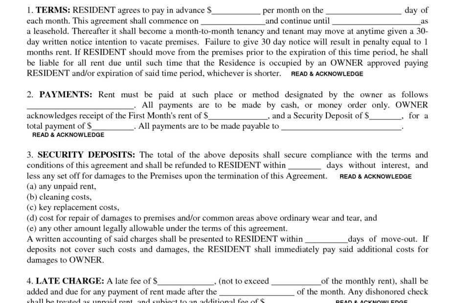 Free Week To Week Weekly Lease Agreement Template Pdf Word Free