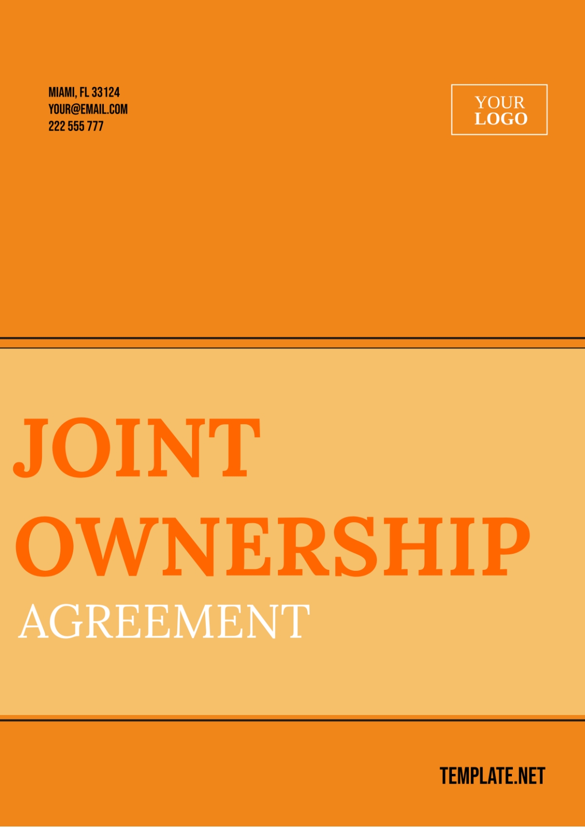 Joint Ownership Agreement Template Edit Online Download Example 