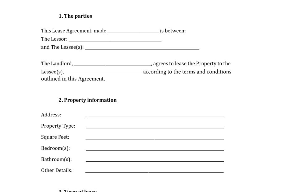 Landlord Lease Agreement Template
