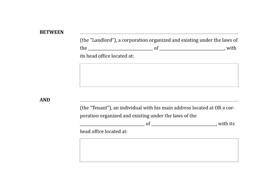 Lease Agreement Extension Template