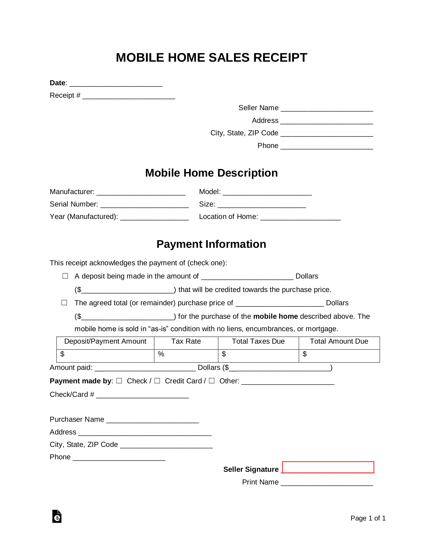 Mobile Home Purchase Agreement Template Sfiveband