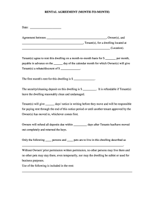 Month To Month Printable Room Rental Agreement TUTORE ORG Master Of