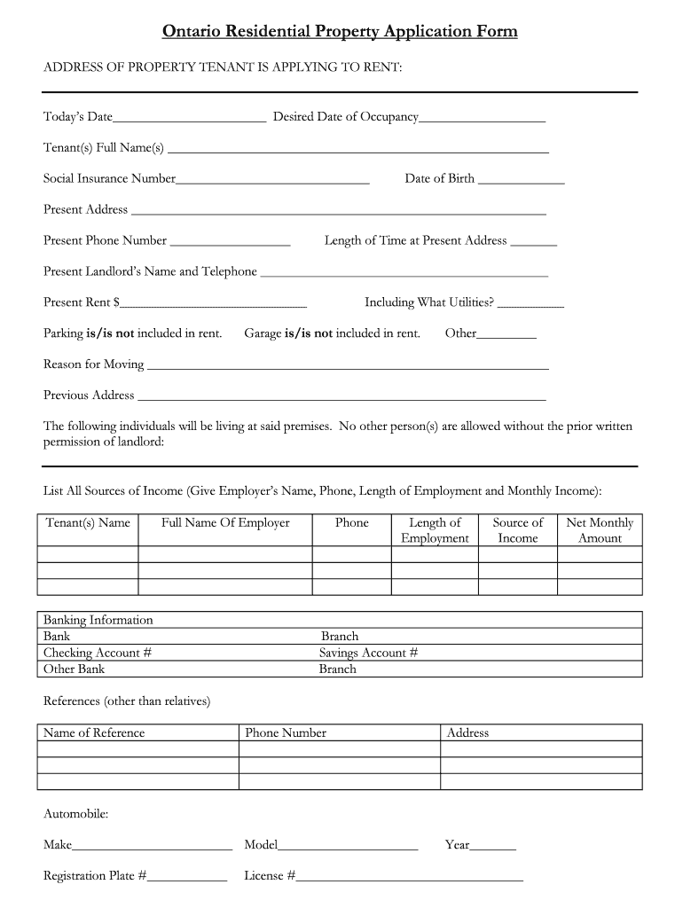 Ontario Rental Agreement Fillable Form Printable Forms Free Online
