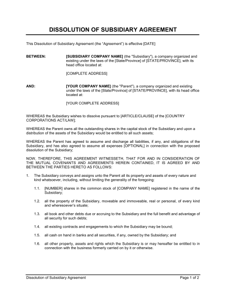 Partnership Dissolution Agreement Form Free Printable Documents