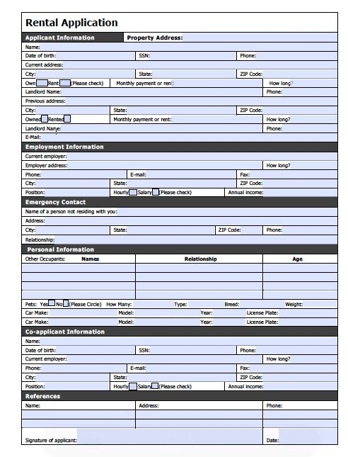 Pdf Printable Rental Application Form Printable Form 2024