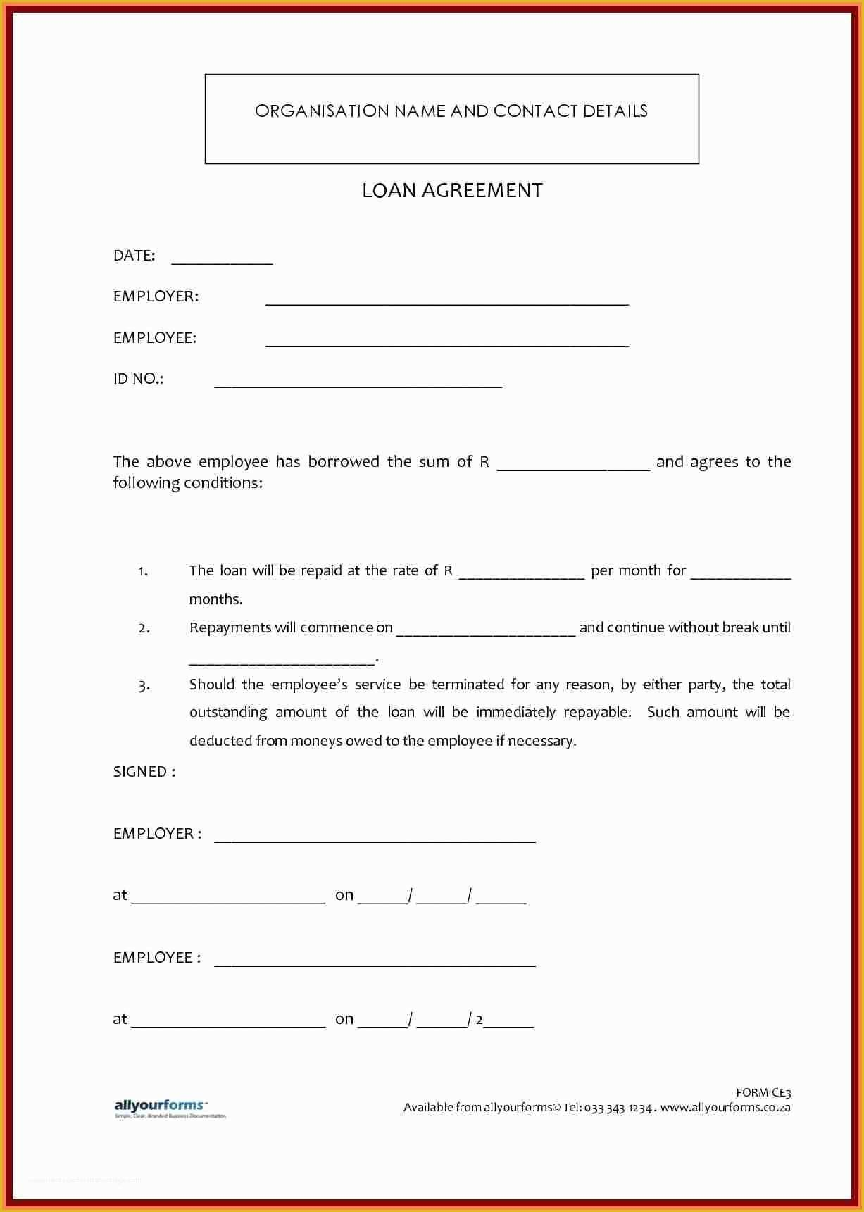 Personal Loan Agreement Template Free Download Of 8 Loan Agreement 