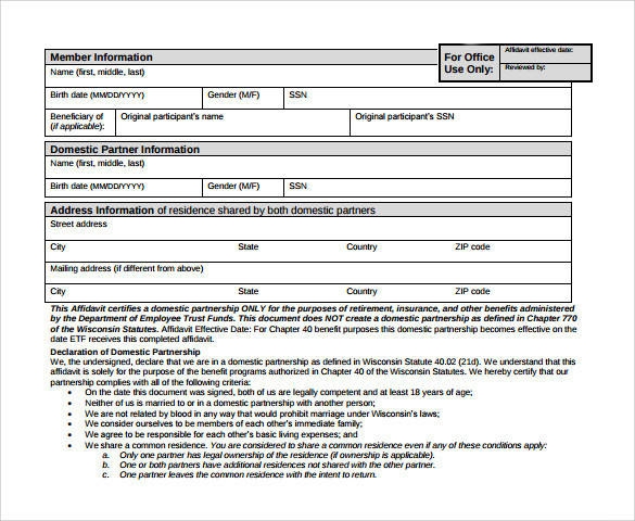 Printable Domestic Partnership Agreement Printable Word Searches