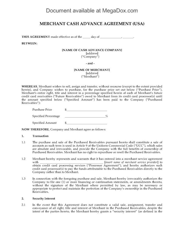 Printable Employee Credit Card Agreement Template