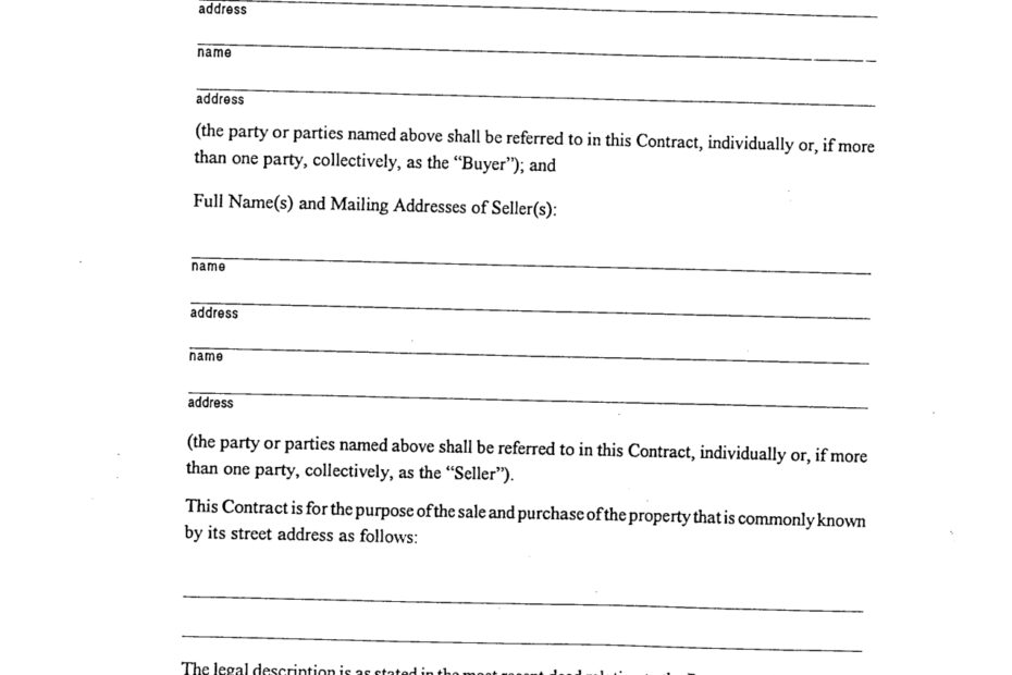 Printable Free Blank Purchase Agreement Form Printable Form 2024